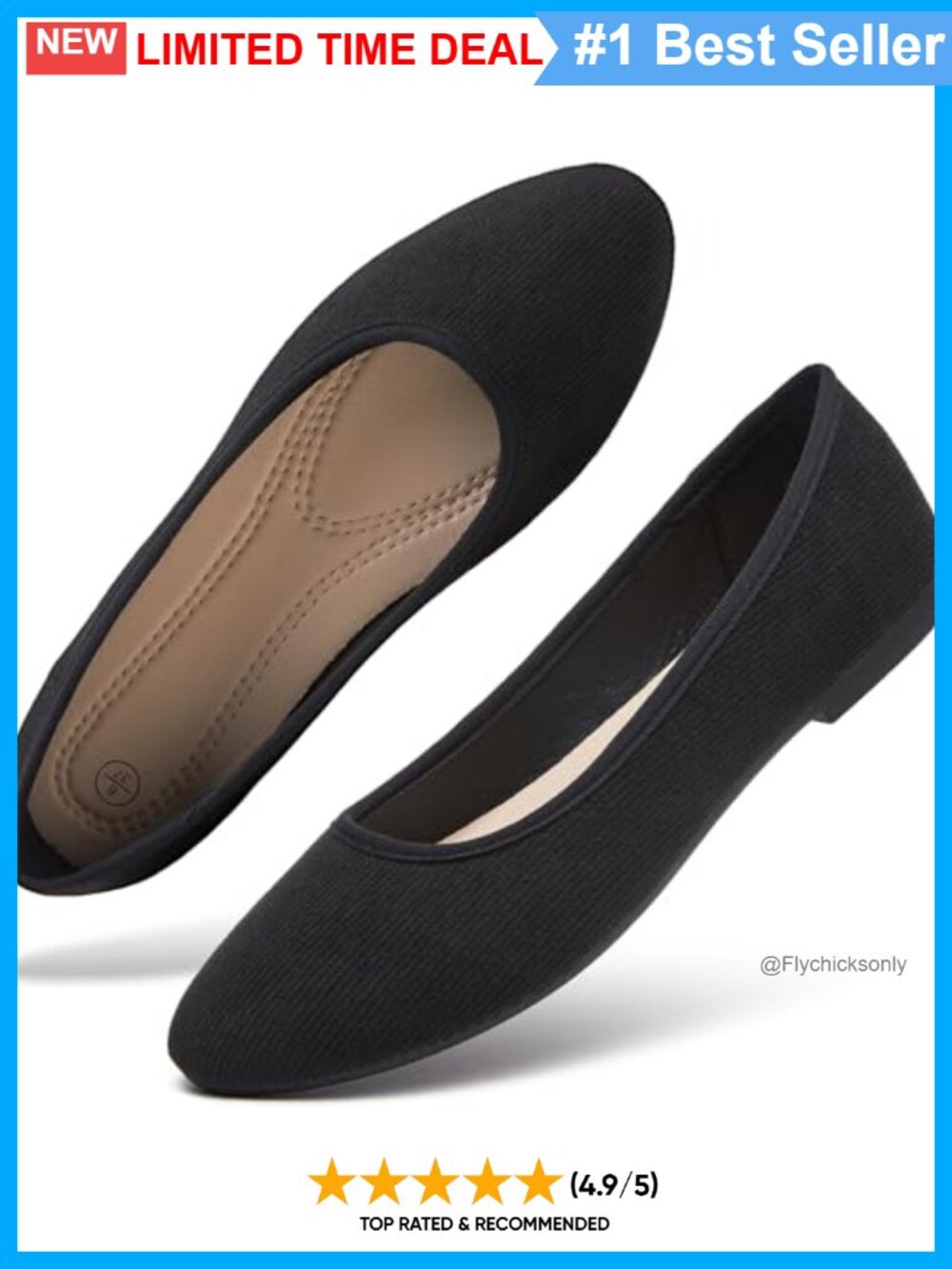 Women's Ballet Flats Round Toe Slip On Shoes Comfort Loafers